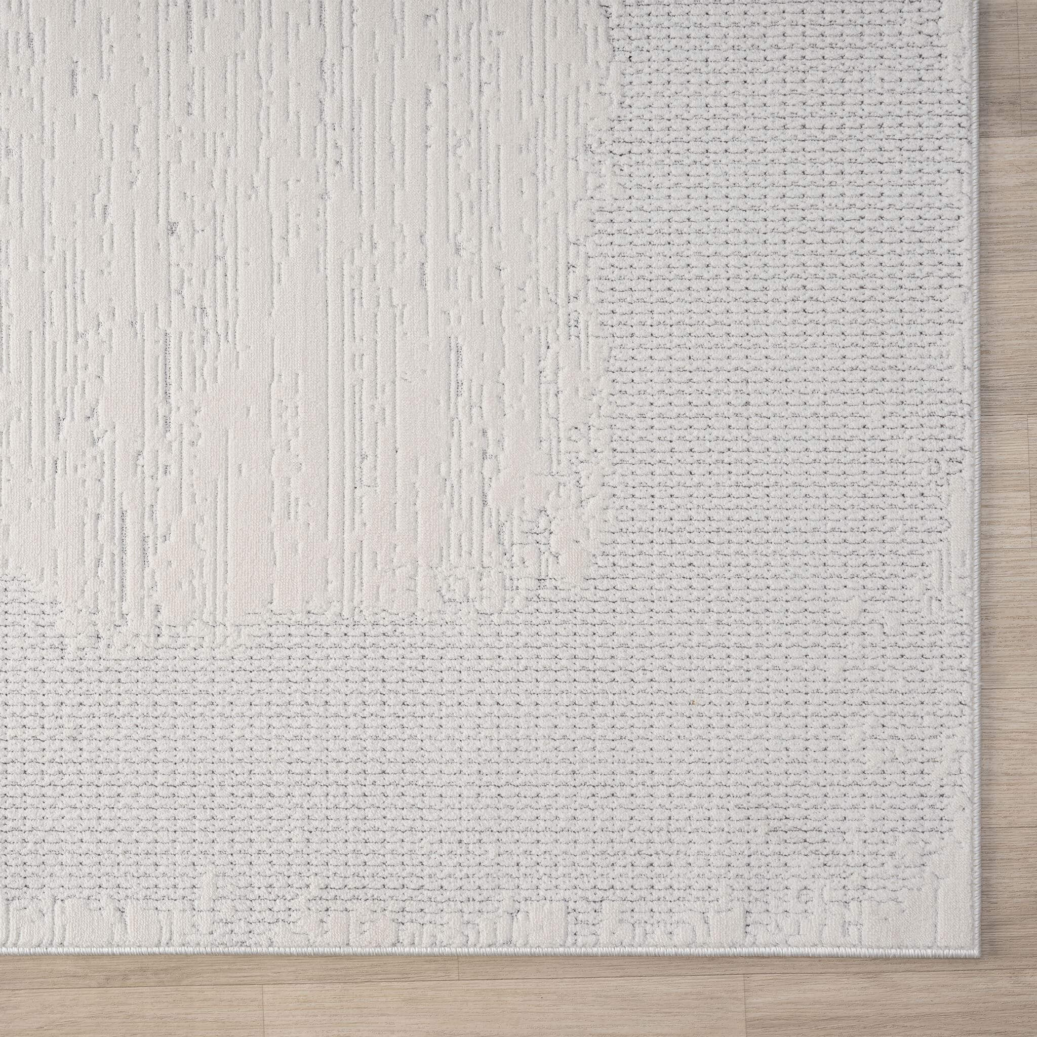 Ivory Hallway Runner Rug with plush, non-shed pile and all-side binding. Power-loomed in Türkiye for durable, easy-care style in busy corridors.