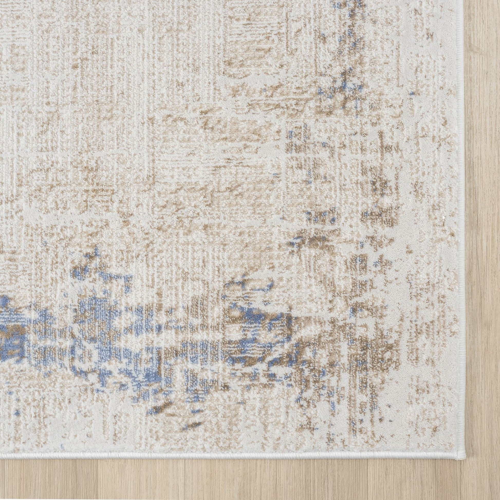 Ivory Rug – Modern Textured Designer Floor Rug