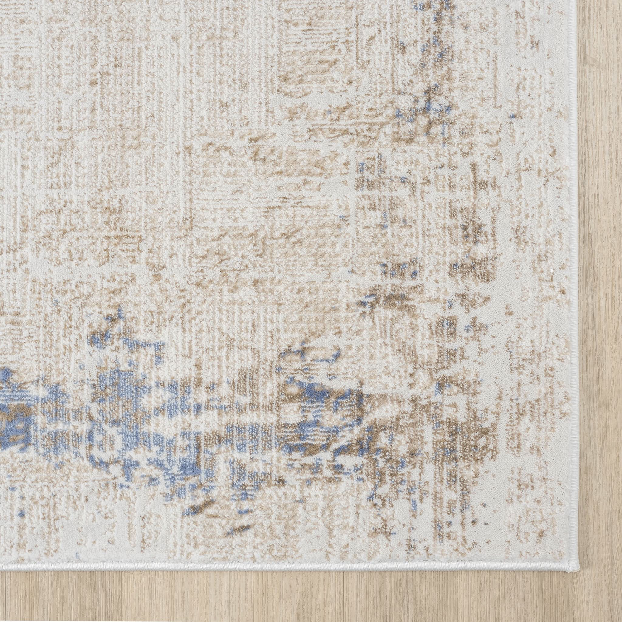 Ivory Rug – Modern Textured Designer Floor Rug