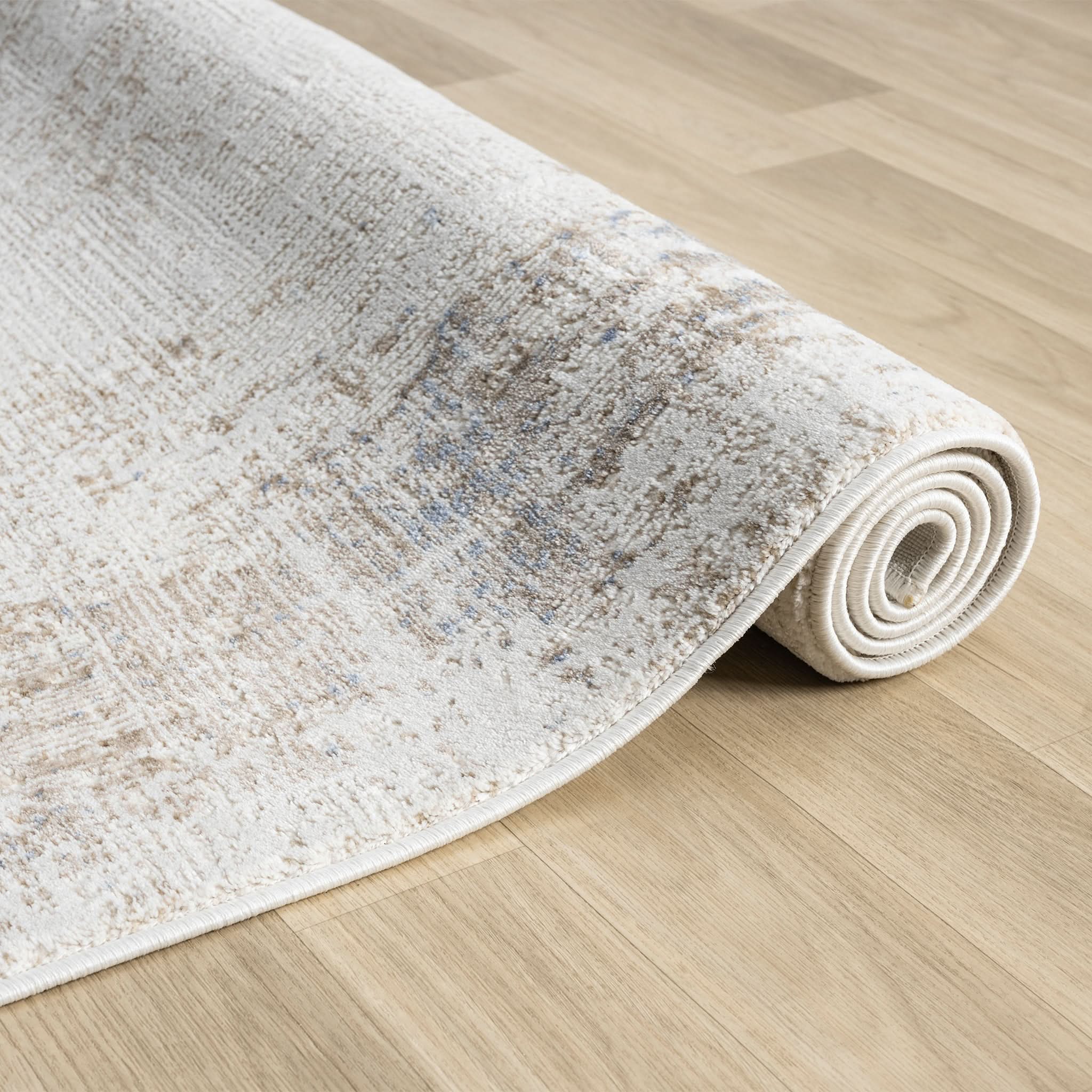 Ivory Rug – Modern Textured Designer Floor Rug