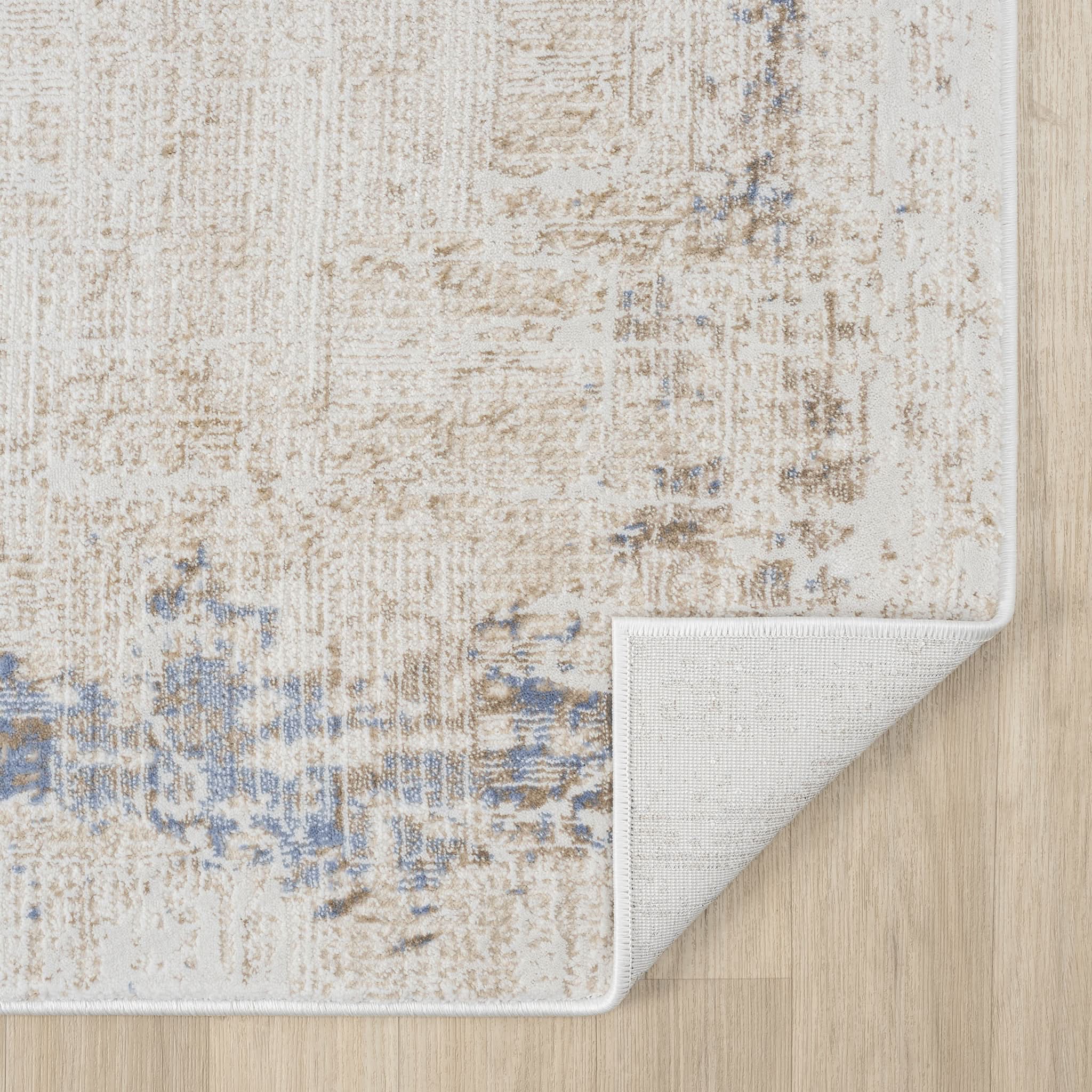 Ivory Rug – Modern Textured Designer Floor Rug