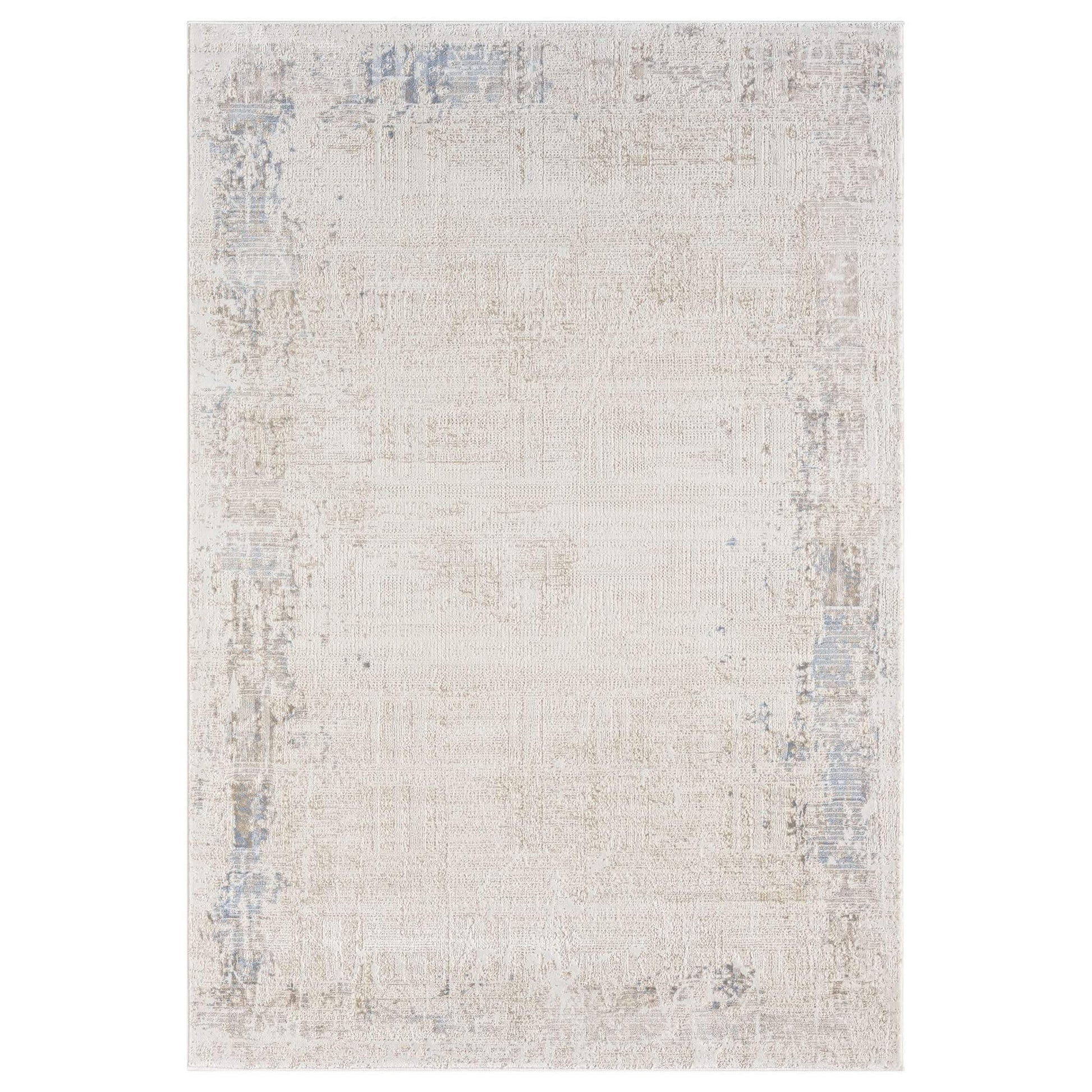 Ivory Rug – Modern Textured Designer Floor Rug