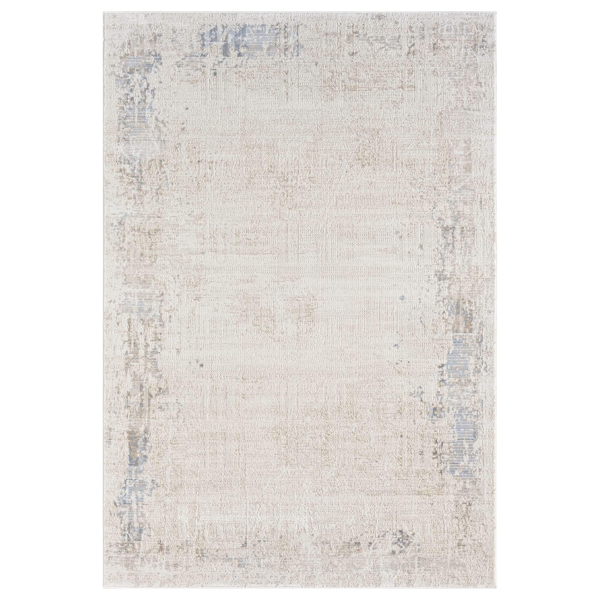 Ivory Rug – Modern Textured Designer Floor Rug