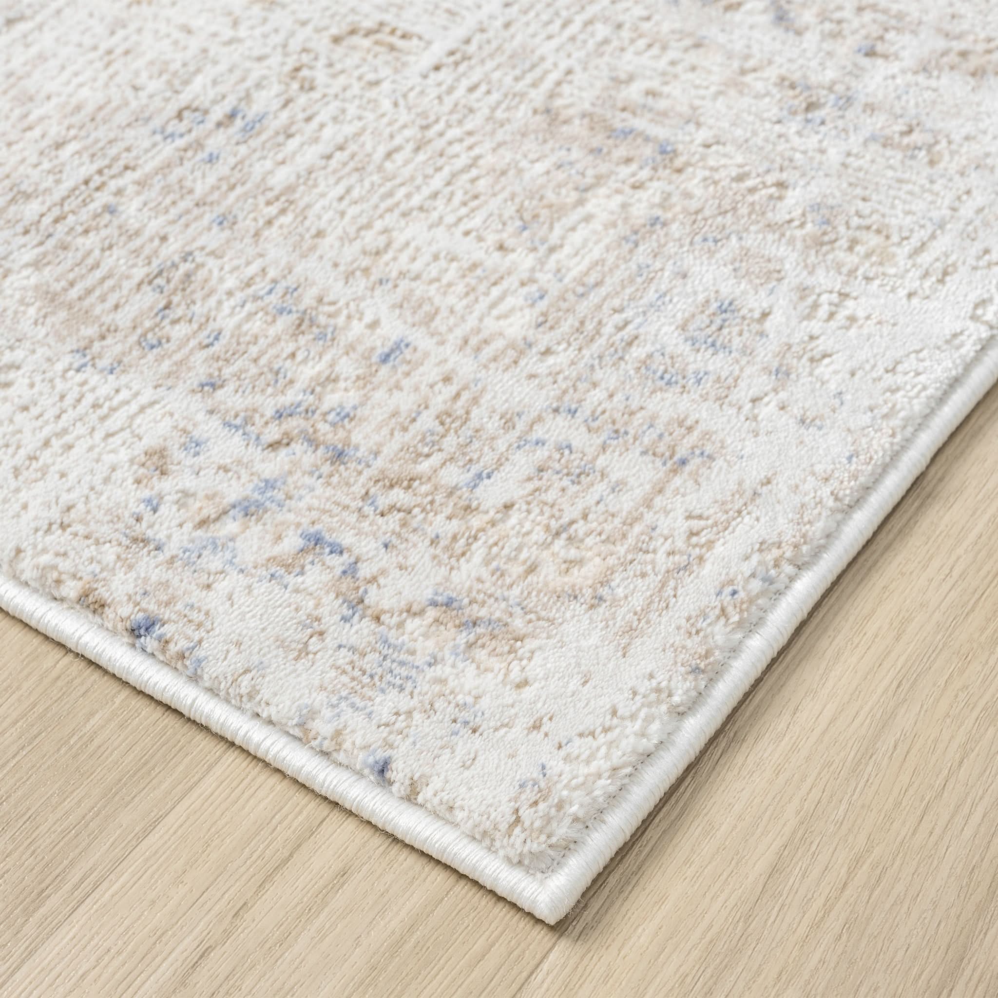 Ivory Rug – Modern Textured Designer Floor Rug