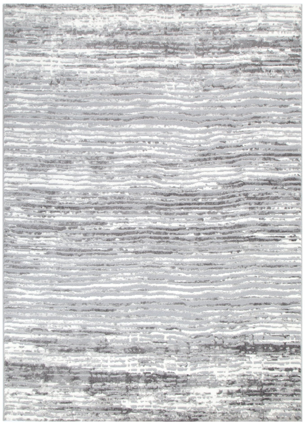 Jade Distressed Lines Grey Rug - JADE002 – view 2