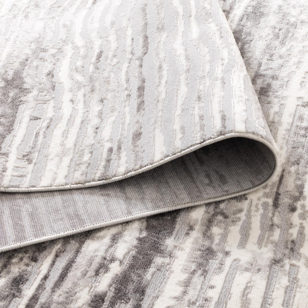 Jade Distressed Lines Grey Rug - JADE002 – view 4