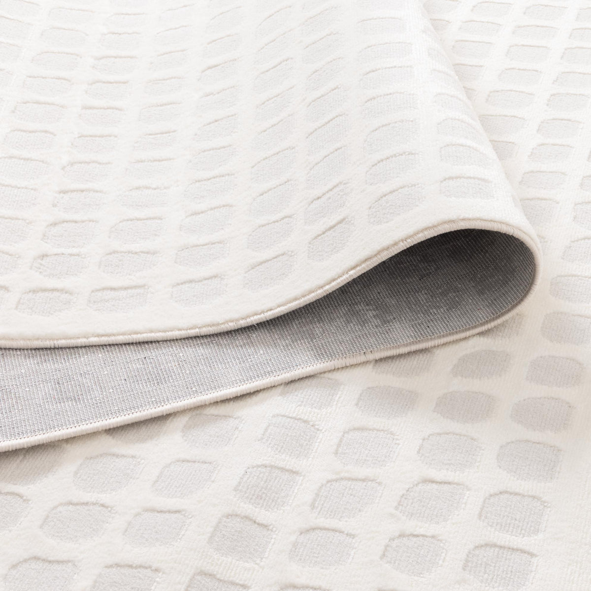 Jade Geometric Shapes Cream Grey Rug - JADE005 – view 4