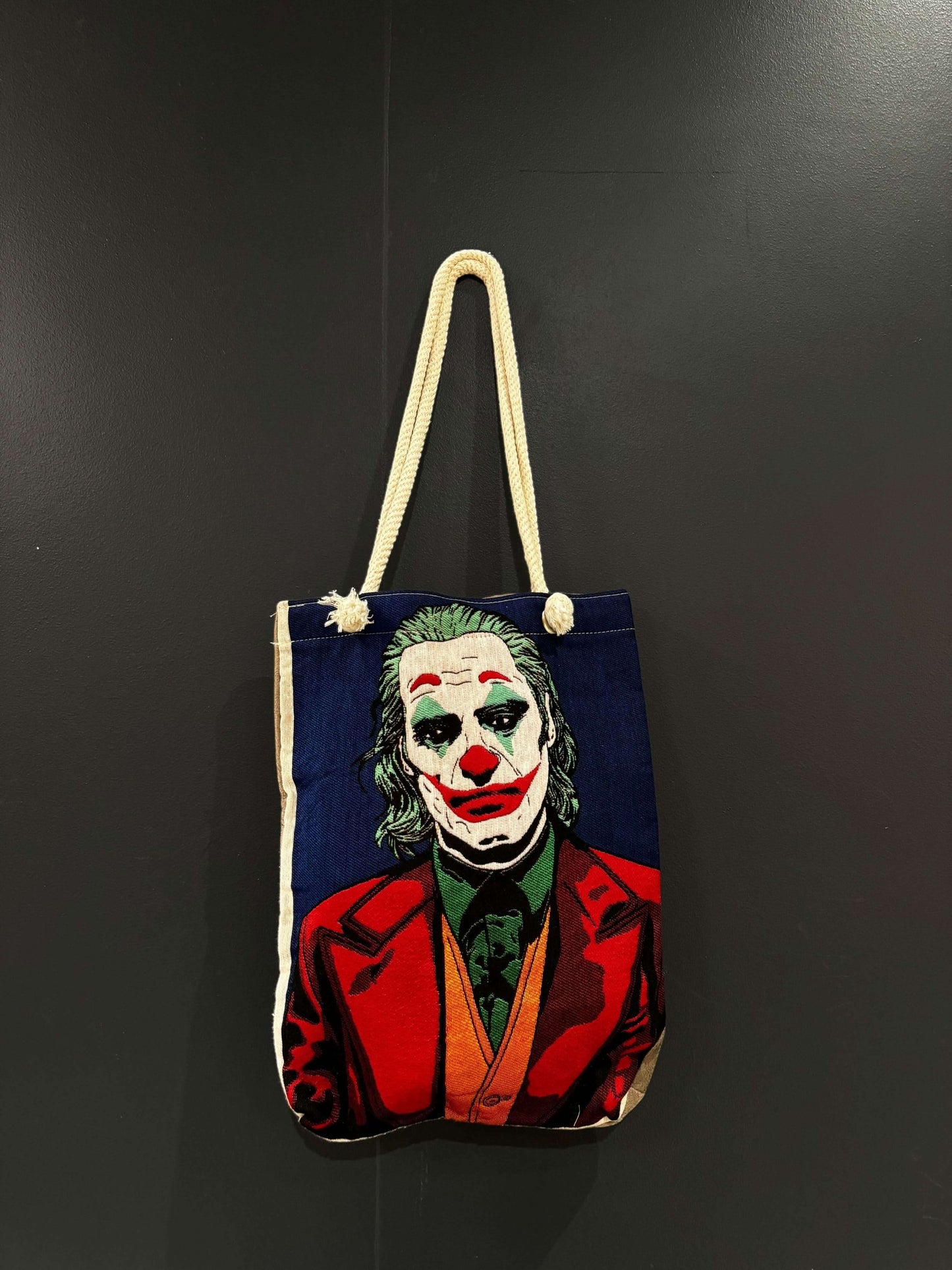 Joker Vibes Tote Bag-Turn heads with the Joker Vibes Tote Bag! A bold, artistic design inspired by the iconic character, perfect for fans and everyday use. Durable and unique.-Bazaar G Rugs N Gifts
