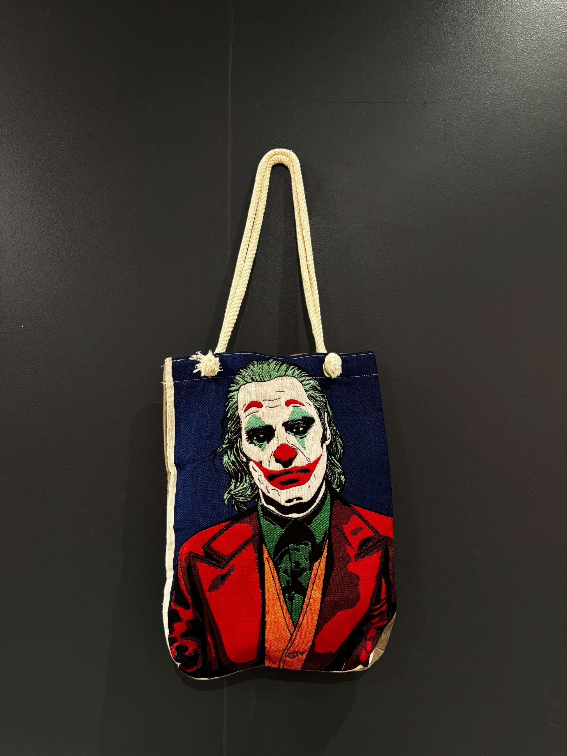 Joker Vibes Tote Bag-Turn heads with the Joker Vibes Tote Bag! A bold, artistic design inspired by the iconic character, perfect for fans and everyday use. Durable and unique.-Bazaar G Rugs N Gifts