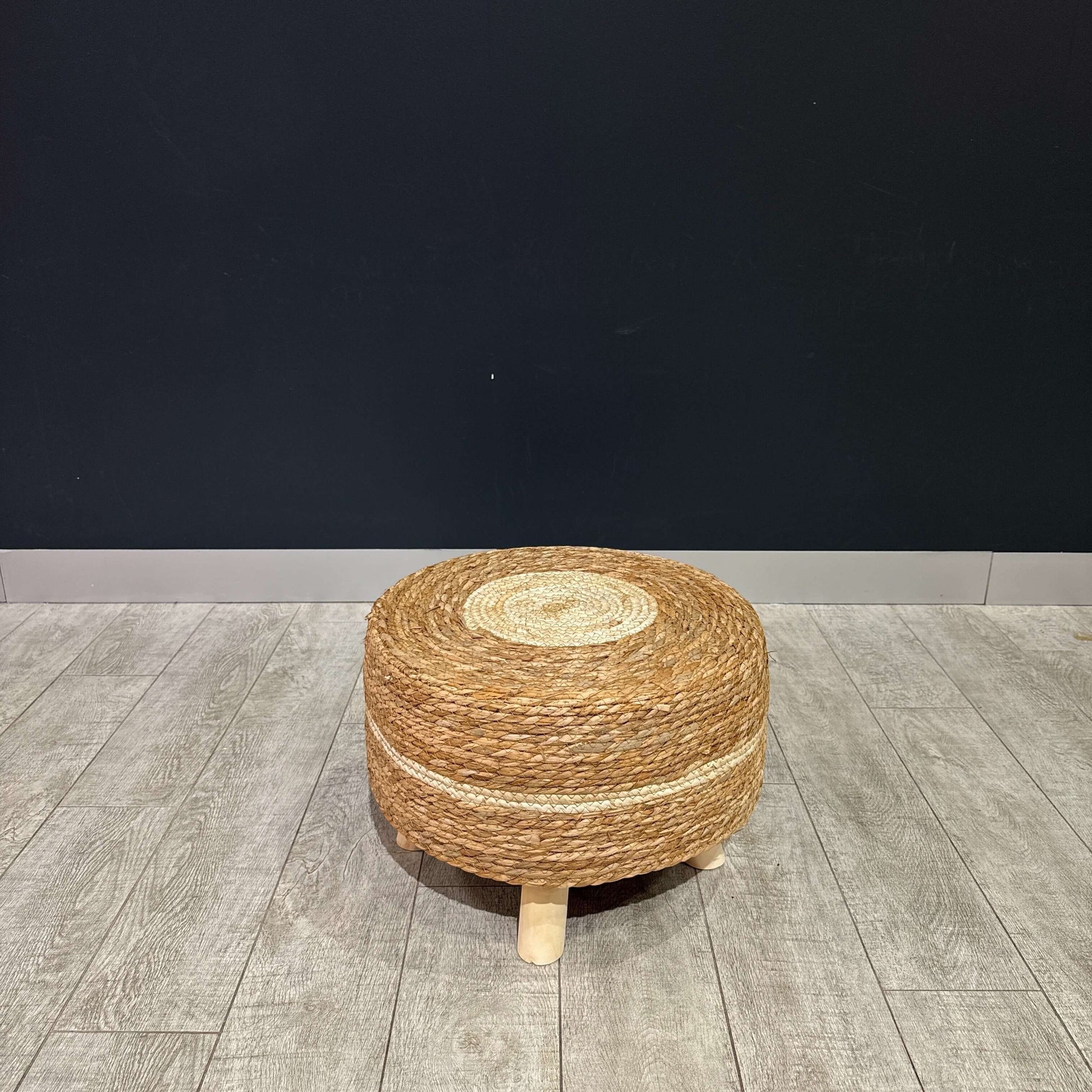 Jute Pouf Stool Brown