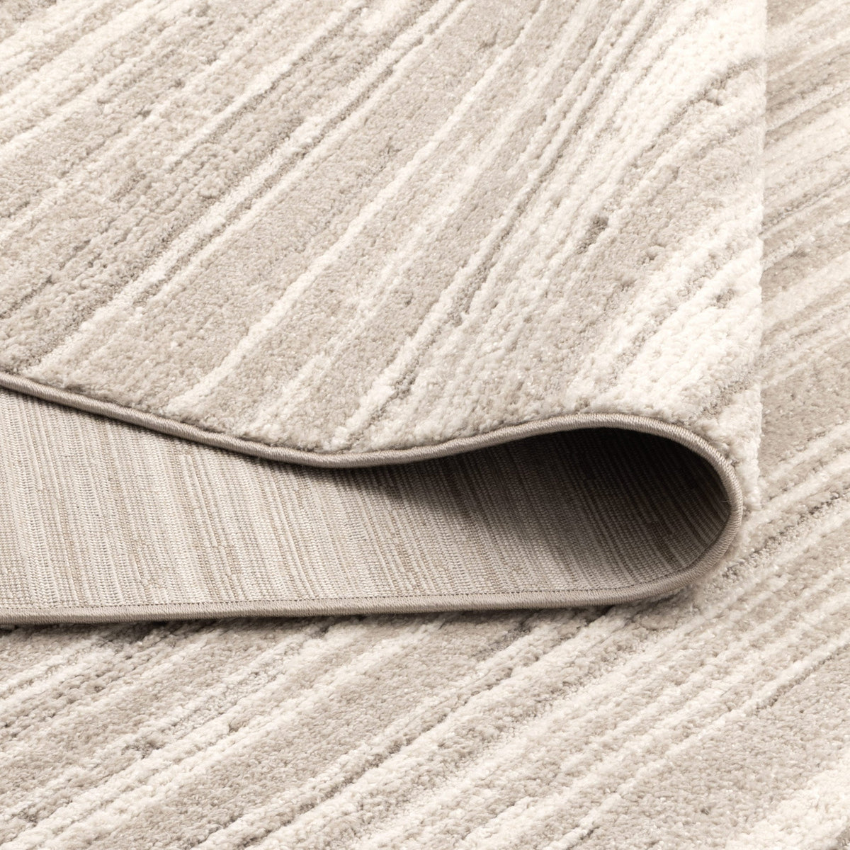 Korra K200 Cream Beige Lines Rug – view 4