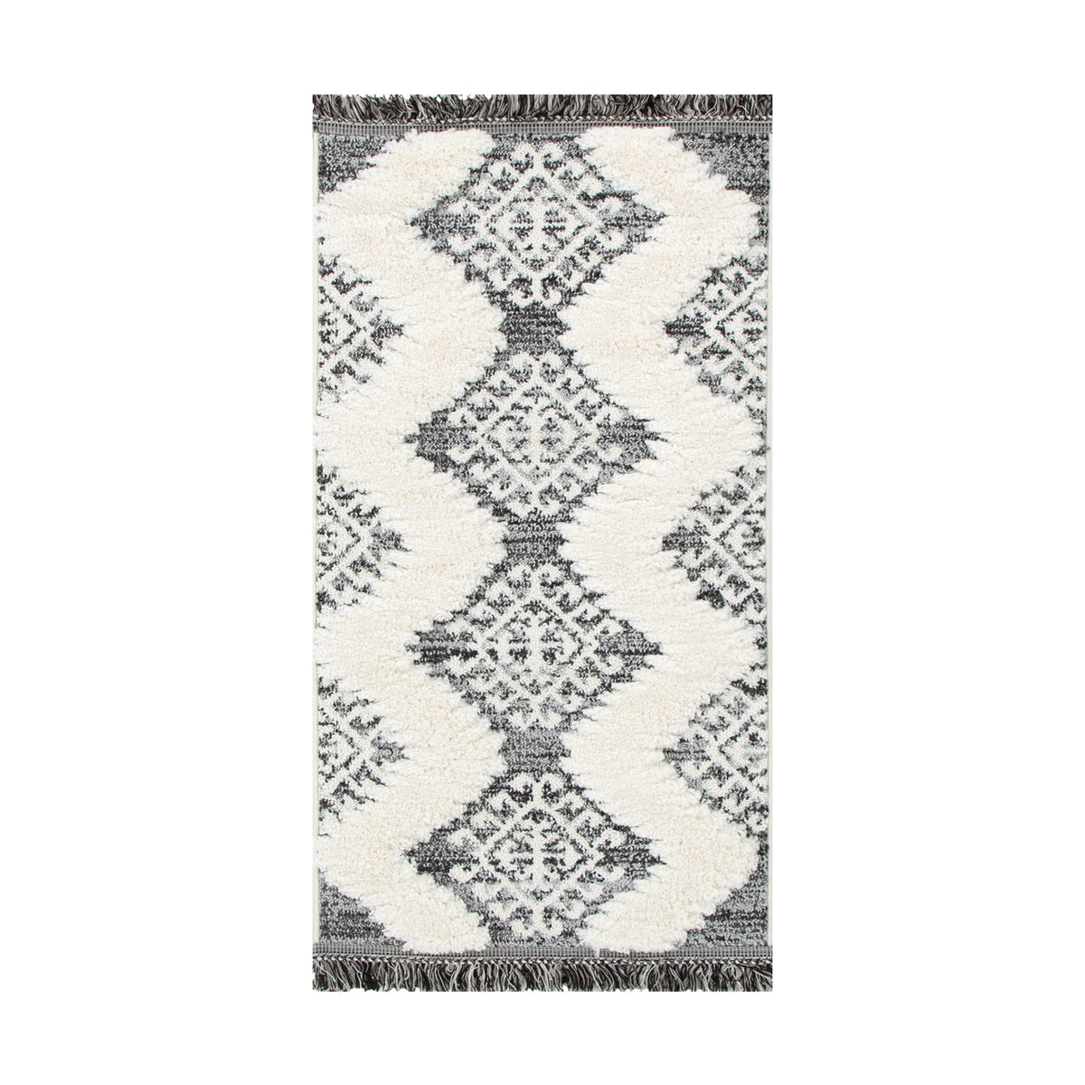 Kaza Tribal Cream Anthracite Rug - 8752A CREA – view 7