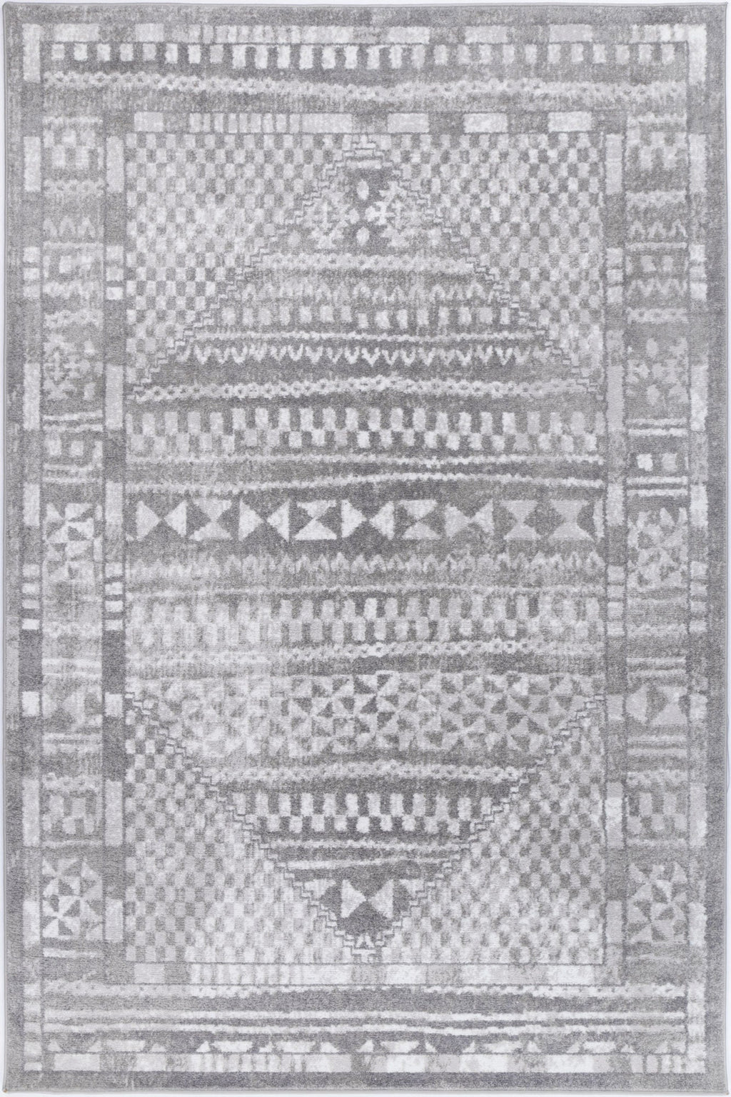 Kimberley Aztec Grey Contemporary Rug - 7GREY – view 2