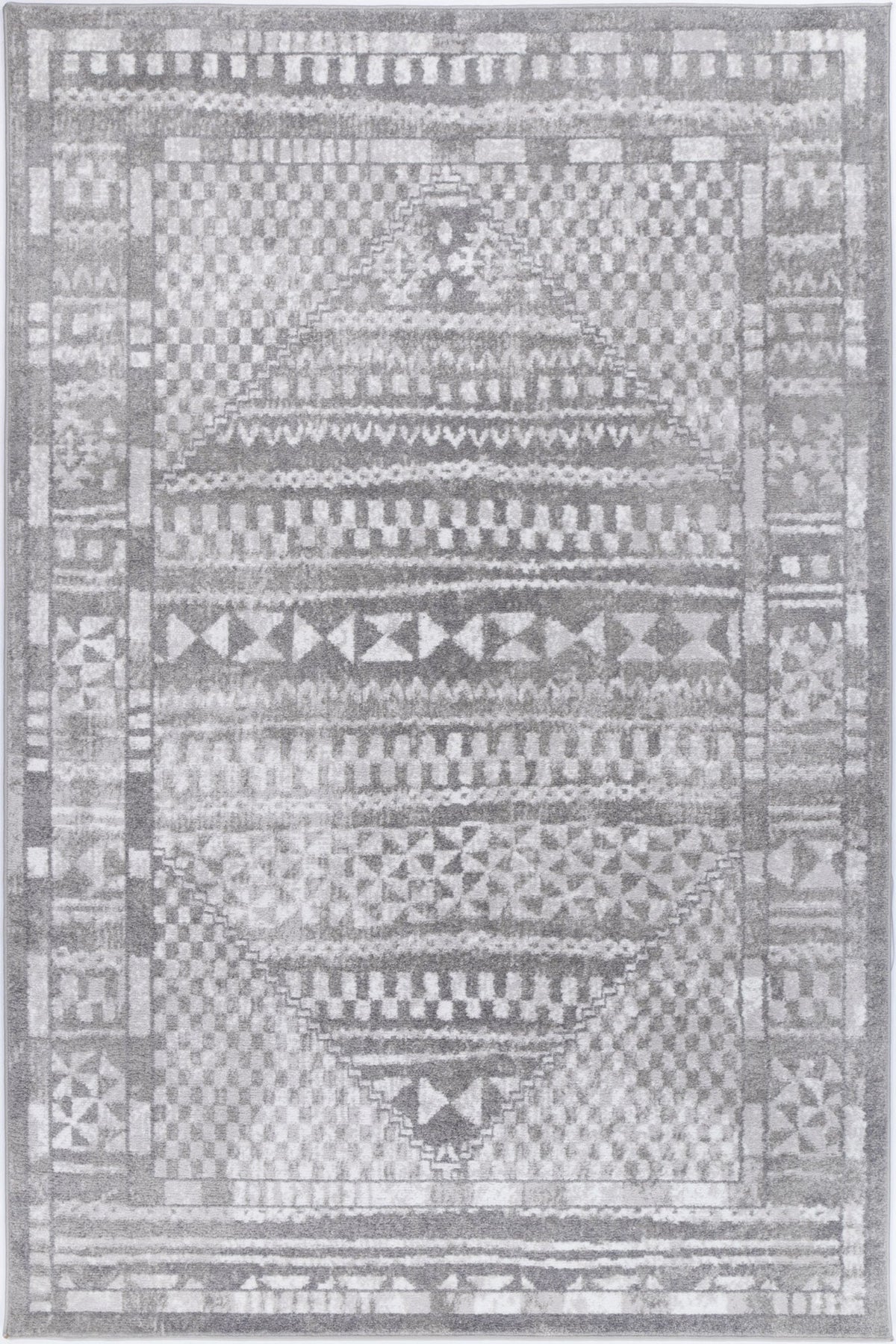Kimberley Aztec Grey Contemporary Rug - 7GREY – view 2