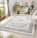 Kervan Rug A7114 Grey Grey Turkish Rug, Kervan Rug - A7114 Grey Gold Turkish Rug for Busy Homes