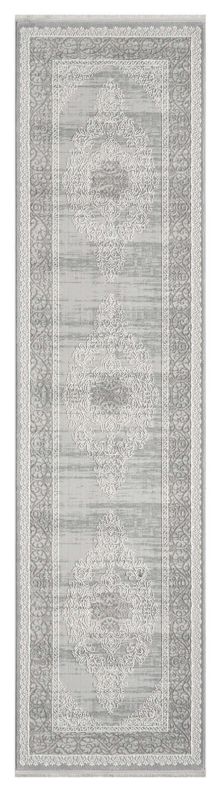 Kervan Rug A7114 Grey Grey Hallway Runner, Kervan Rug A7114 Grey Hallway Runner - Stylish Elegance