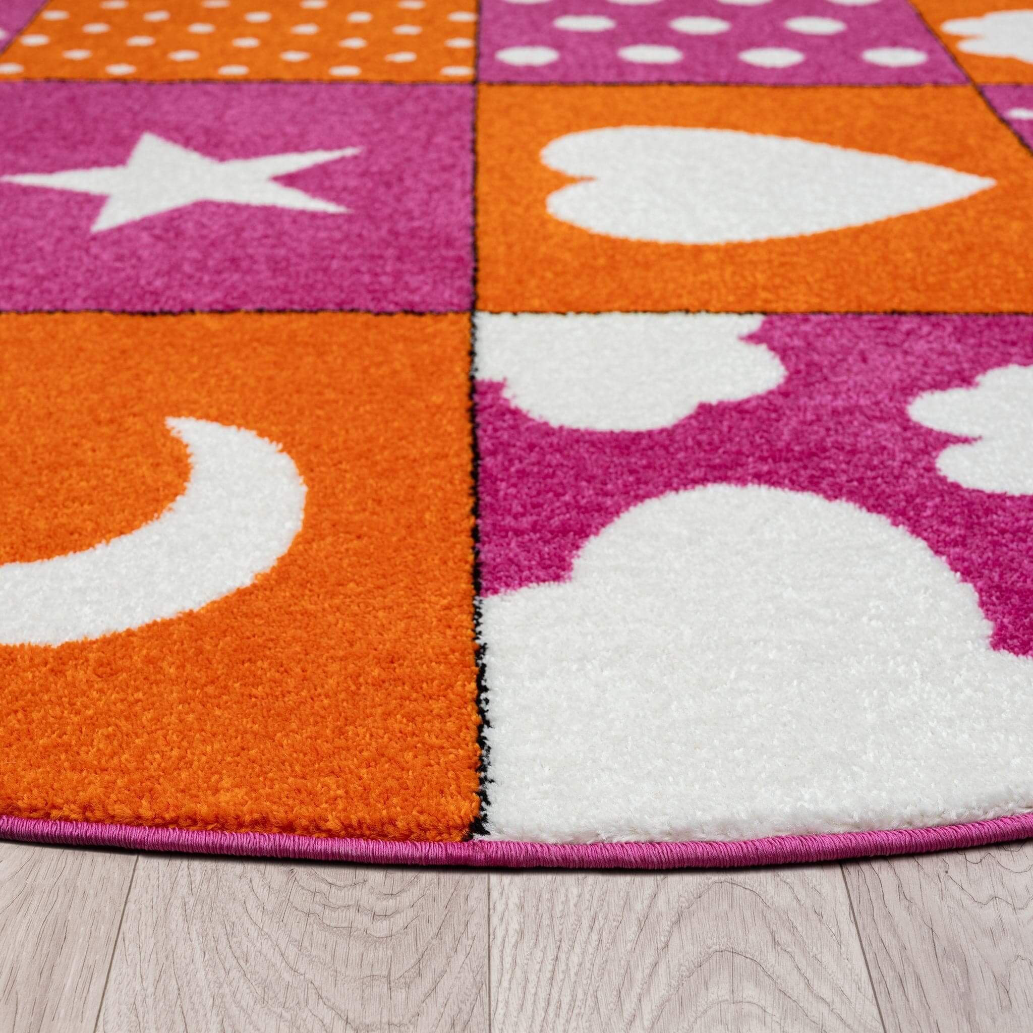 Kids Rugs Kidsville 573 Pink Round