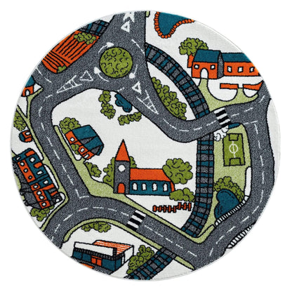 Kids Rugs-Bright and colorful Kidsville Collection rugs are perfect for playrooms! Durable, anti-static, and shed-resistant, these soft and easy-to-clean kids rugs add fun and protection.-Bazaar G Rugs N Gifts