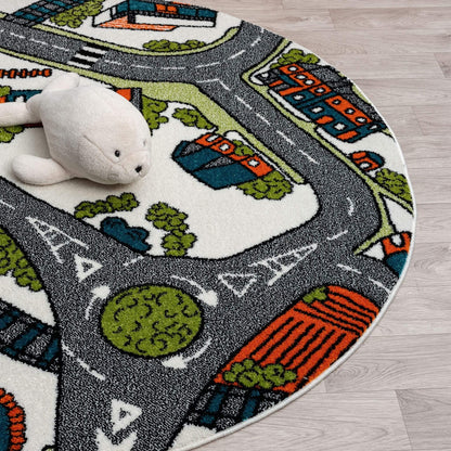 Kids Rugs-Bright and colorful Kidsville Collection rugs are perfect for playrooms! Durable, anti-static, and shed-resistant, these soft and easy-to-clean kids rugs add fun and protection.-Bazaar G Rugs N Gifts
