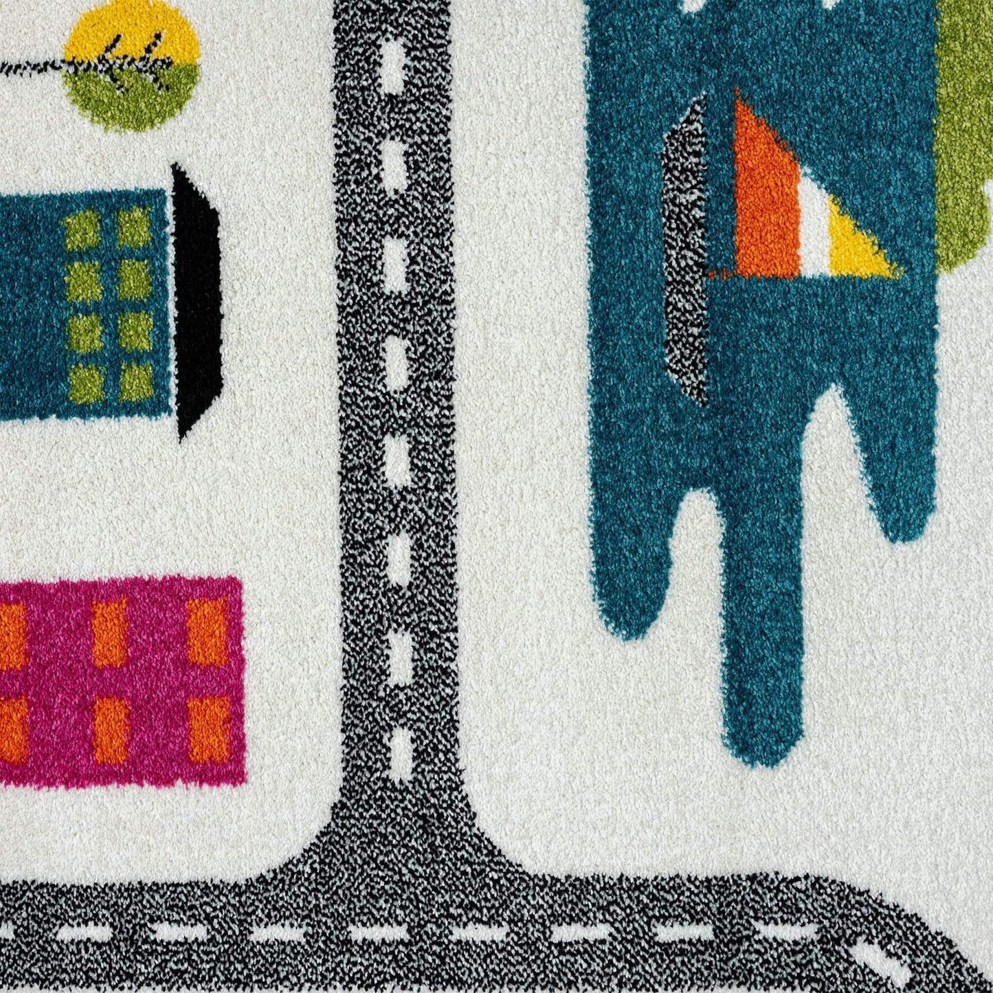 Kids Rugs-Bright and colorful Kidsville Collection rugs are perfect for playrooms! Durable, anti-static, and shed-resistant, these soft and easy-to-clean kids rugs add fun and protection.-Bazaar G Rugs N Gifts