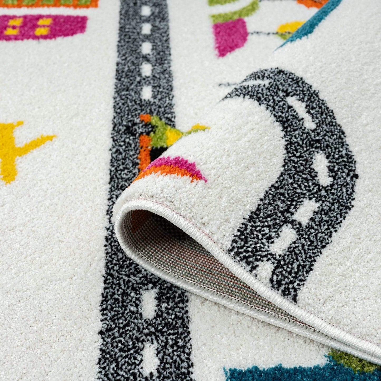 Kids Rugs-Bright and colorful Kidsville Collection rugs are perfect for playrooms! Durable, anti-static, and shed-resistant, these soft and easy-to-clean kids rugs add fun and protection.-Bazaar G Rugs N Gifts