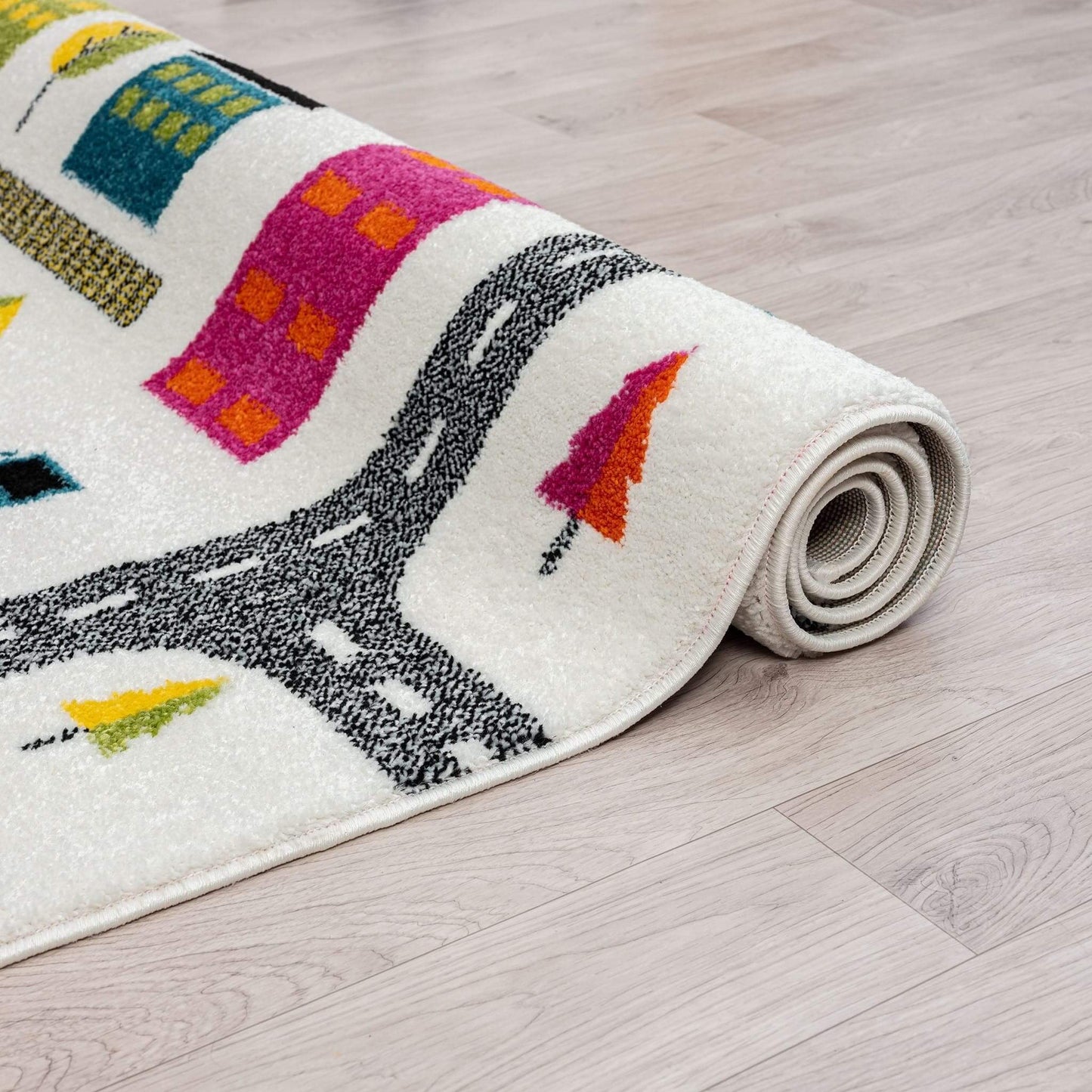 Kids Rugs-Bright and colorful Kidsville Collection rugs are perfect for playrooms! Durable, anti-static, and shed-resistant, these soft and easy-to-clean kids rugs add fun and protection.-Bazaar G Rugs N Gifts