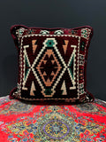 Kilim Cushion (Dark Red)
