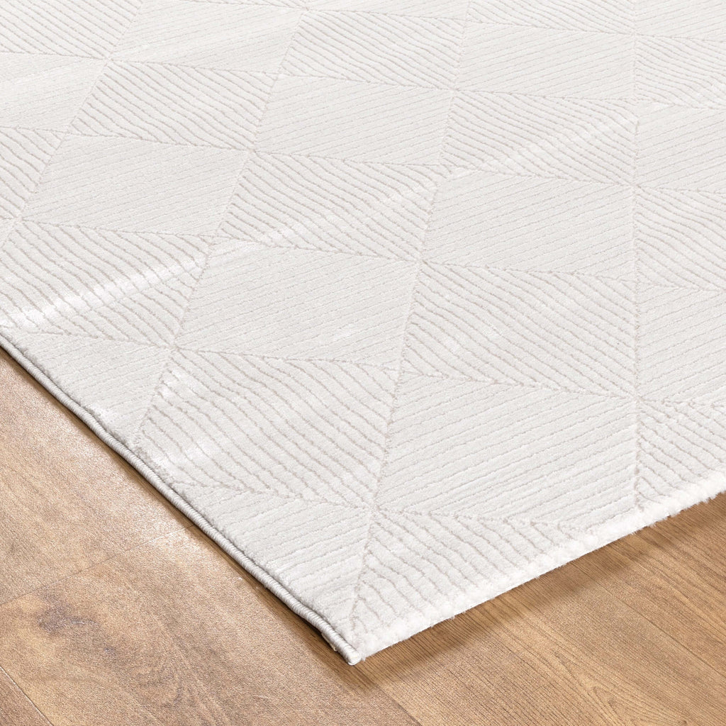 Lazer LA05 Cream Geometric Textured Rug - detail 2