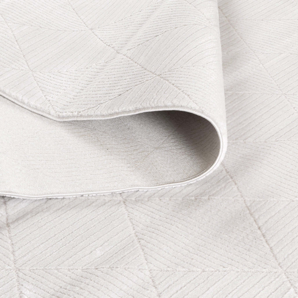 Lazer LA05 Cream Geometric Textured Rug - detail 3