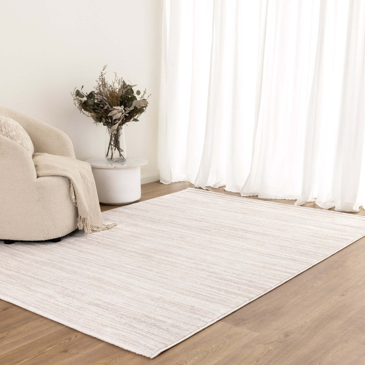 Lazer LA07 Neutral Modern Textured Rug - detail 4