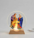 LED Holy Family Acrylic Lamp showcasing Jesus with Mary and Joseph in a gentle glow, perfect for home decor.