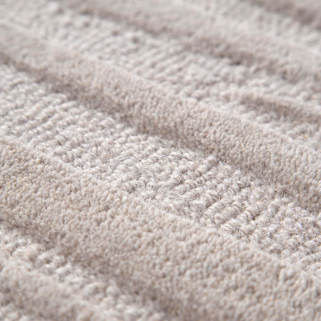 Les Nomades Sandstorm Beige wool rug - alternate view