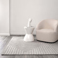 Les Nomades Felix Light Grey wool rug - room setting
