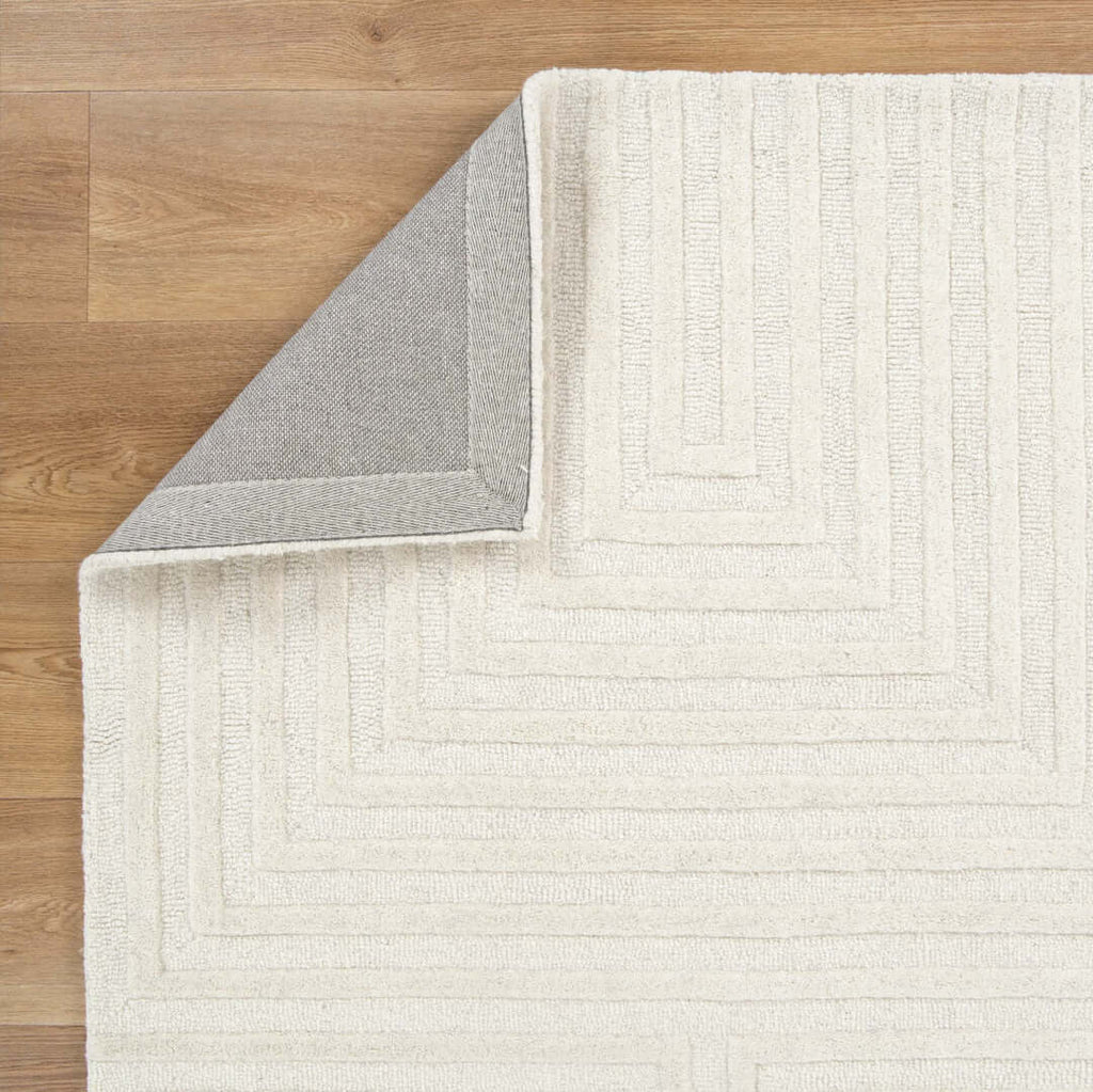 Les Nomades Felix Cream wool rug - detail