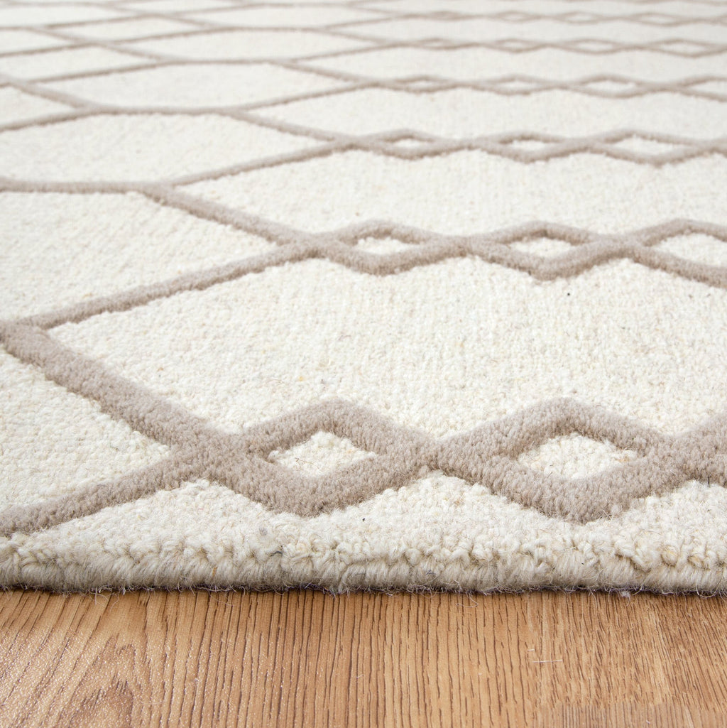 Les Nomades Senso Beige Wool Rug – view 5