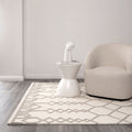 Les Nomades Senso Beige Wool Rug styled with furniture