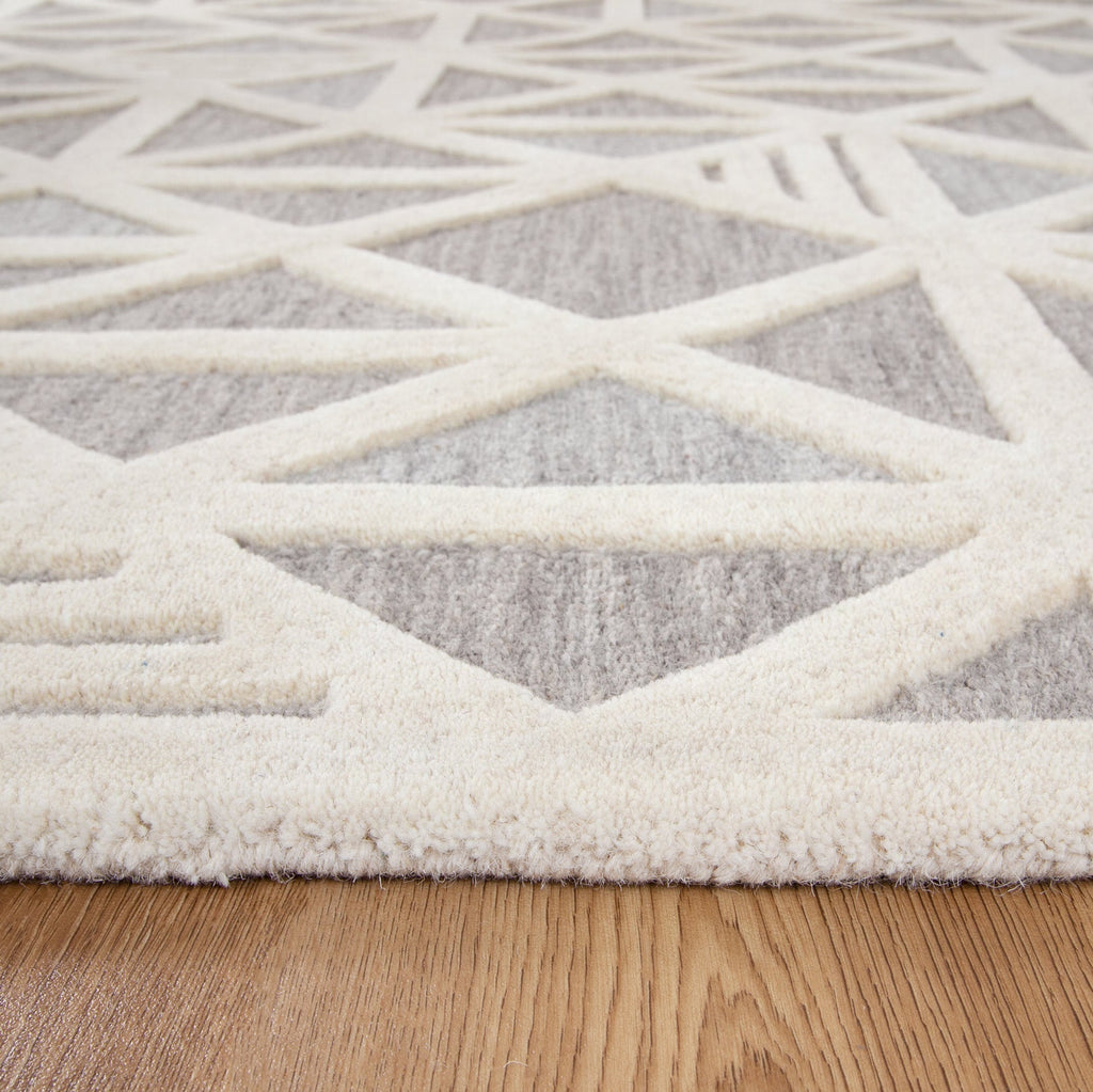Les Nomades Trilogy Greige Wool Rug – view 5