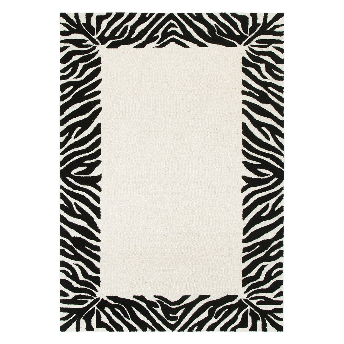 Les Nomades Zanzibar Black & White Wool Rug – view 2
