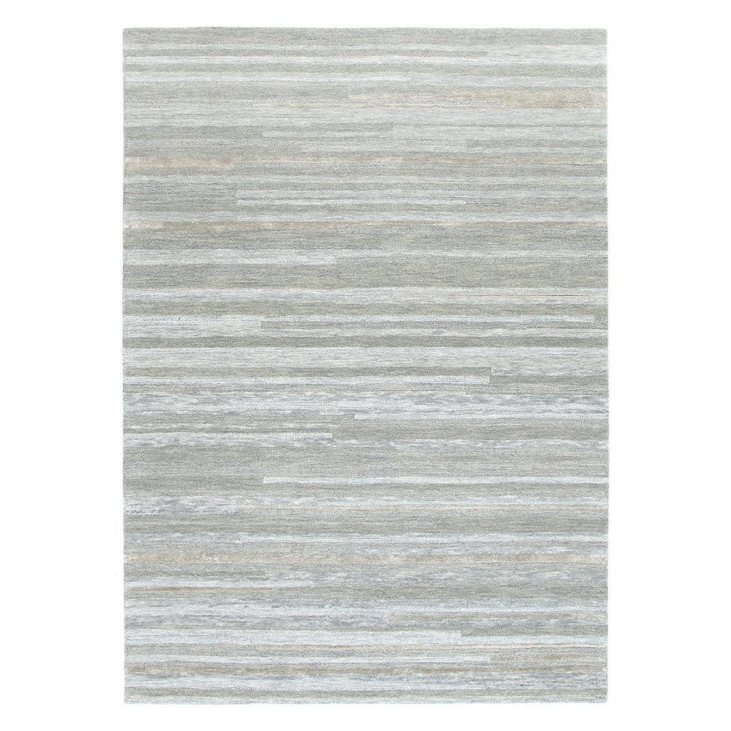 Les Nomades Linear Light Ash Wool Rug – view 2
