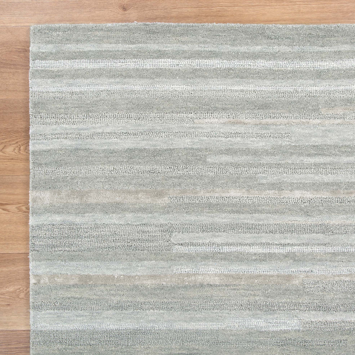 Les Nomades Linear Light Ash Wool Rug – view 3