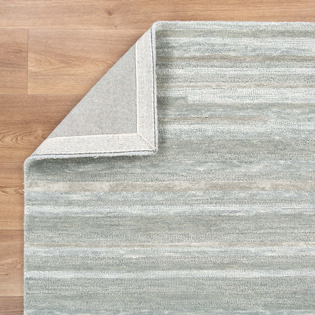 Les Nomades Linear Light Ash Wool Rug – view 4