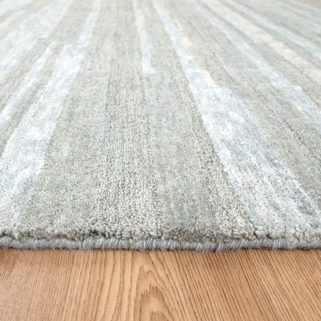Les Nomades Linear Light Ash Wool Rug – view 5