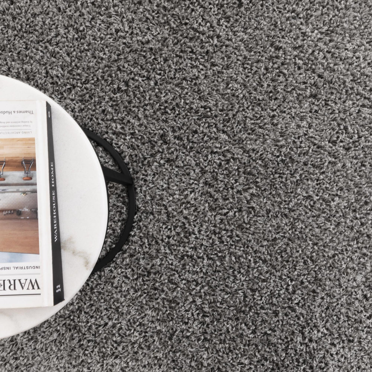 Florence Light Grey Shaggy Rug – view 7