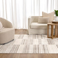 Sierra Lines Beige Brown Rug styled with furniture