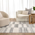 Sierra Lines Grey Rug styled with furniture