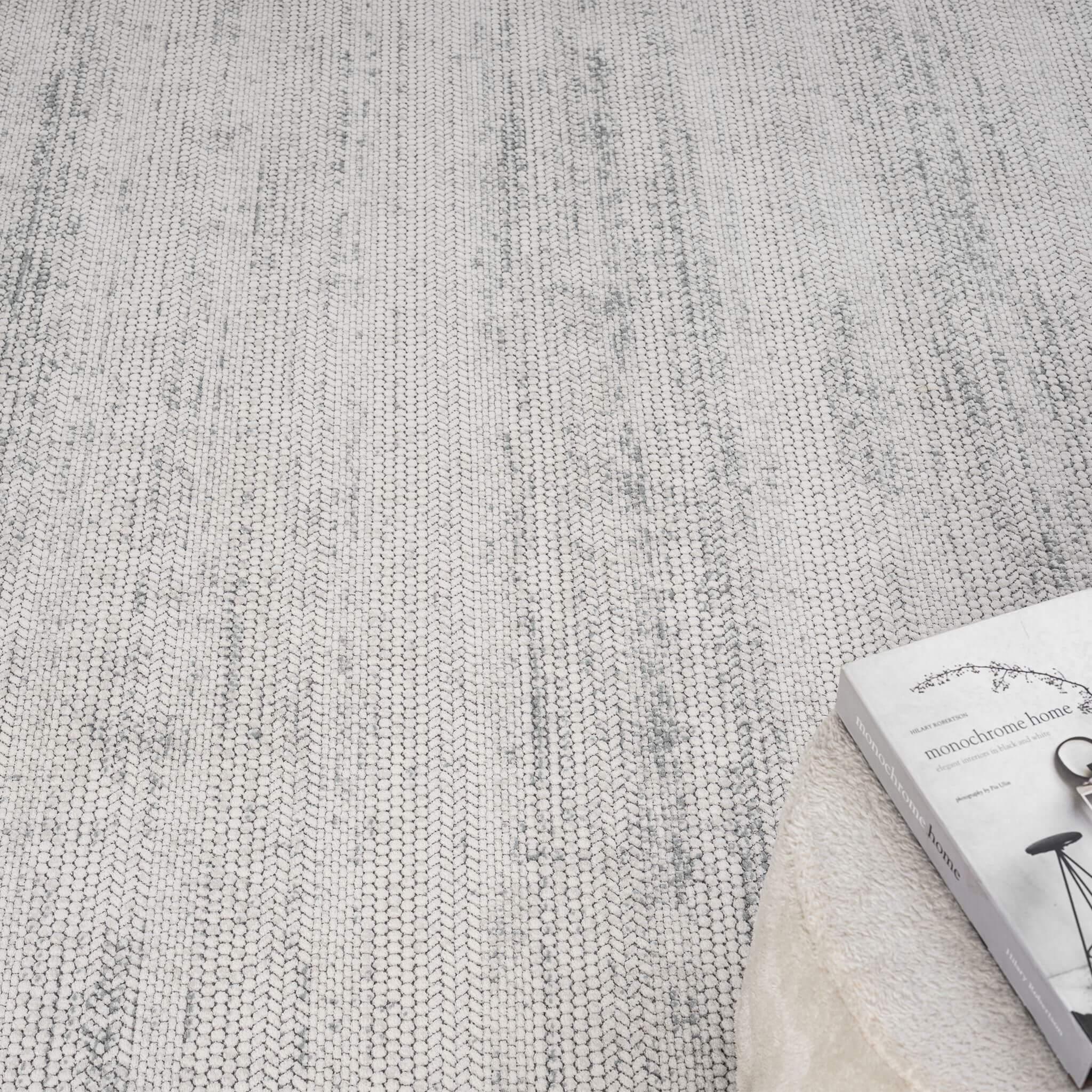 Cream Area Rug with plush, non-shed pile and all-side binding. Power-loomed in Türkiye for durable, easy-care elegance in modern living spaces.