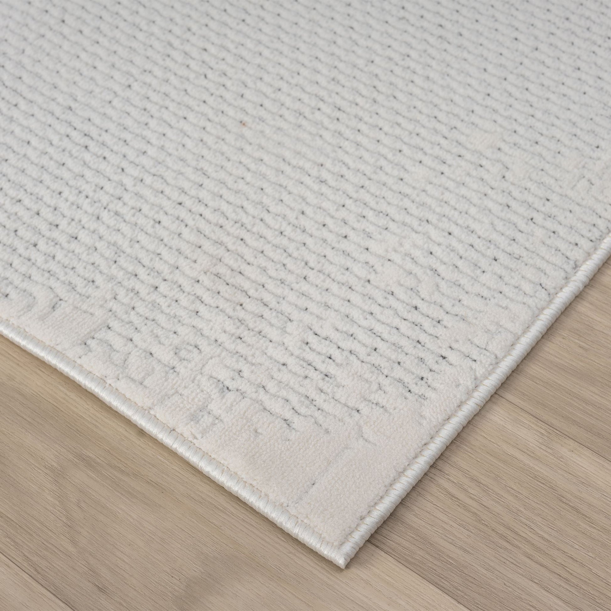Ivory Hallway Runner Rug with plush, non-shed pile and all-side binding. Power-loomed in Türkiye for durable, easy-care style in busy corridors.