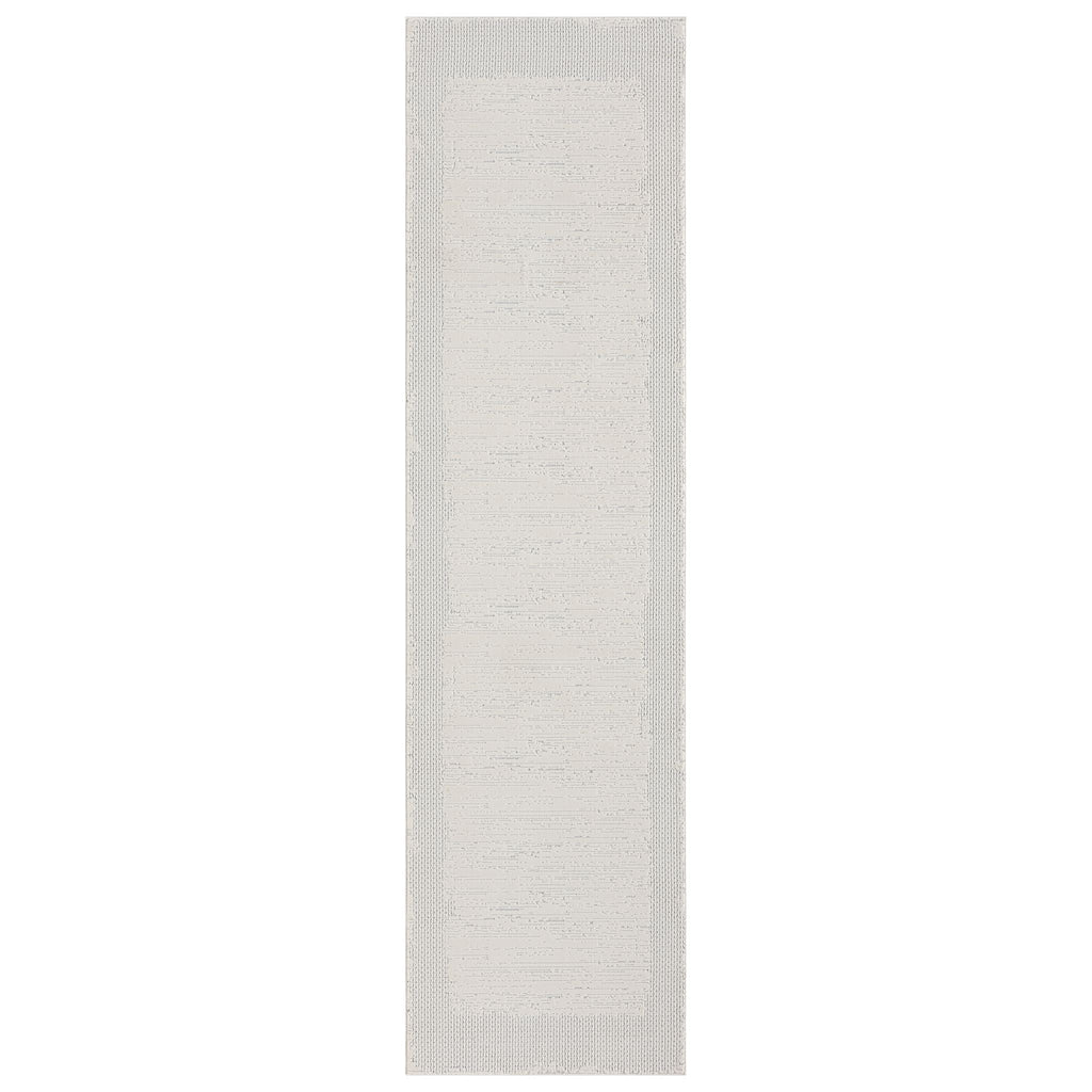 Ivory Hallway Runner Rug with plush, non-shed pile and all-side binding. Power-loomed in Türkiye for durable, easy-care style in busy corridors.