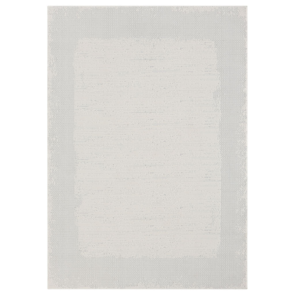 Ivory Area Rug with plush, non-shed pile and all-side binding. Power-loomed in Türkiye for durable, easy-care elegance in modern living spaces.