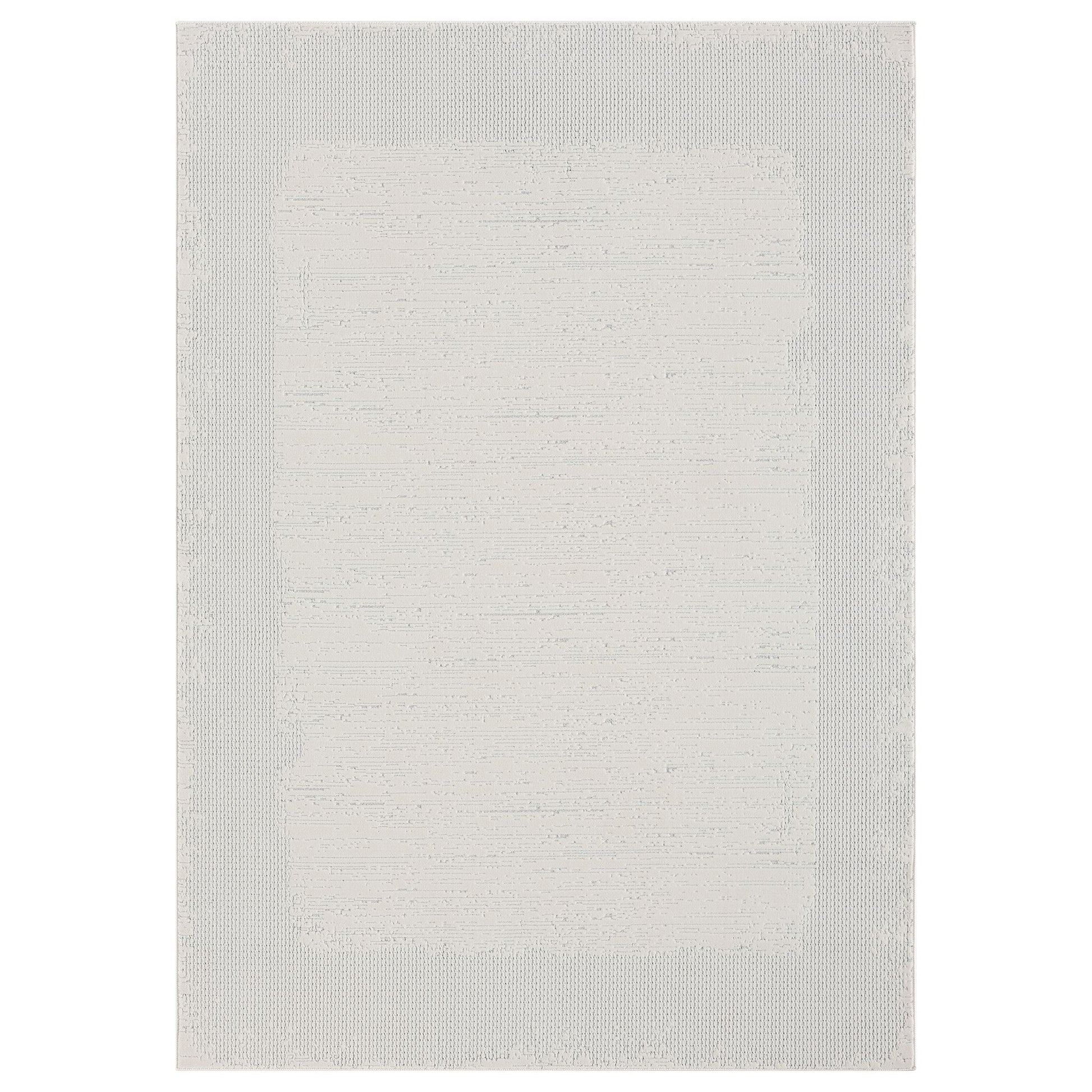 Ivory Area Rug with plush, non-shed pile and all-side binding. Power-loomed in Türkiye for durable, easy-care elegance in modern living spaces.